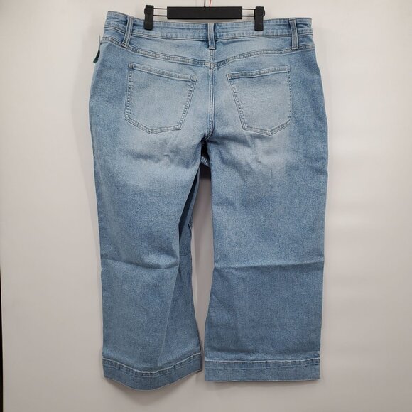 M Jeans By Maurices 25" Wide Leg Crop Women Size 20W Regular High Rise Stretch - Picture 6 of 14